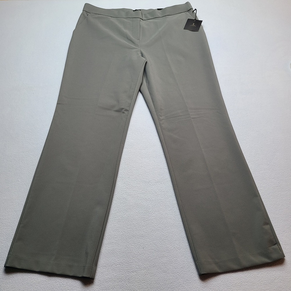 Jules & Leopold Studio Bootcut Pants Womens XL Green New Pull On Stretch